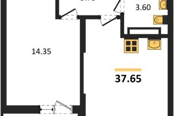 Фото №1: 1-комнатная квартира 37 м² - Краснодар, мкр. Карасунский внутригородской округ, 