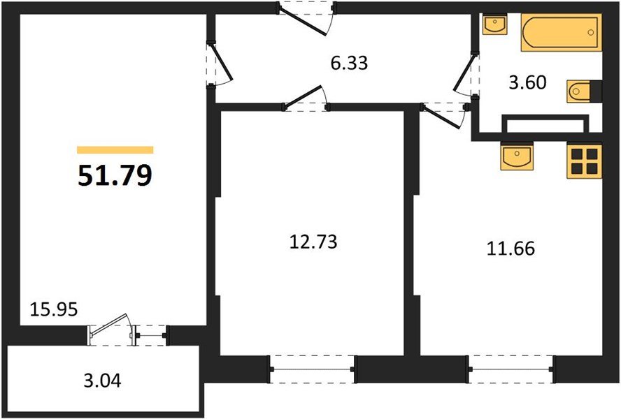 Фото №1: 2-комнатная квартира 51 м² - Краснодар, Карасунский внутригородской округ, 
