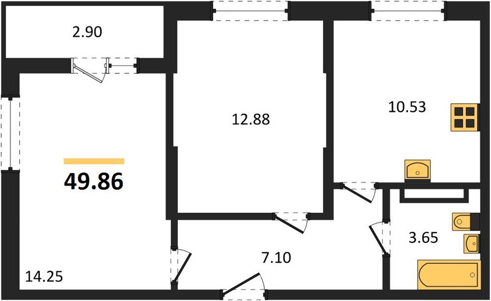 Фото №1: 2-комнатная квартира 49 м² - Краснодар, Карасунский внутригородской округ, 