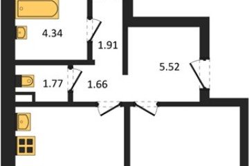 Фото №1: 2-комнатная квартира 64 м² - Майкоп, ул. Владимира Жоги, 4