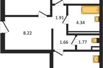 Фото №1: 2-комнатная квартира 69 м² - Майкоп, ул. Владимира Жоги, 4