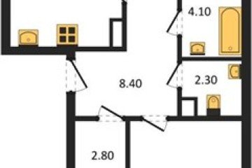 Фото №1: 2-комнатная квартира 72 м² - Краснодар, мкр. Парк Победы, 