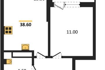 Фото №1: 1-комнатная квартира 38 м² - Краснодар, мкр. Парк Победы, 