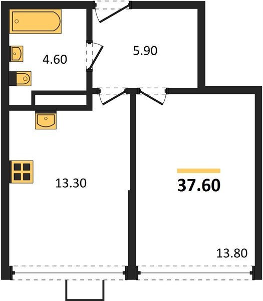 Фото №1: 1-комнатная квартира 37 м² - Краснодар, Прикубанский внутригородской округ, мкр. Парк Победы