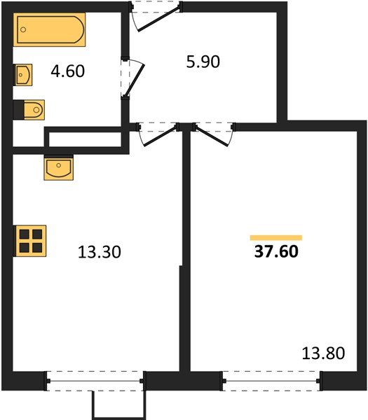 Фото №1: 1-комнатная квартира 37 м² - Краснодар, Парк Победы
