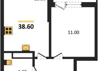 Фото №1: 1-комнатная квартира 38 м² - Краснодар, мкр. Парк Победы, 