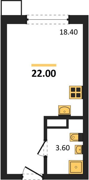 Фото №1: Студия 22 м² - Краснодар, Прикубанский внутригородской округ, мкр. Парк Победы