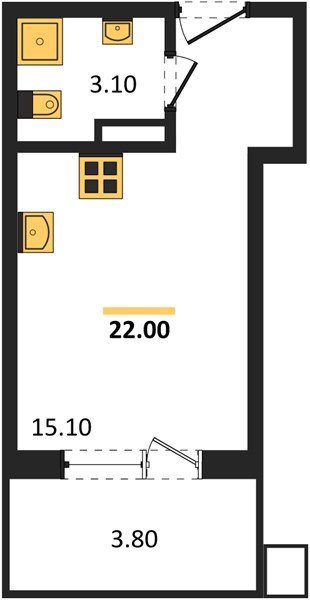Фото №1: Студия 22 м² - Краснодар, Прикубанский внутригородской округ, мкр. Парк Победы