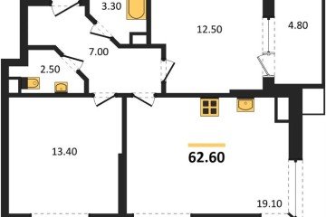 Фото №1: 2-комнатная квартира 62 м² - Краснодар, мкр. Парк Победы, 