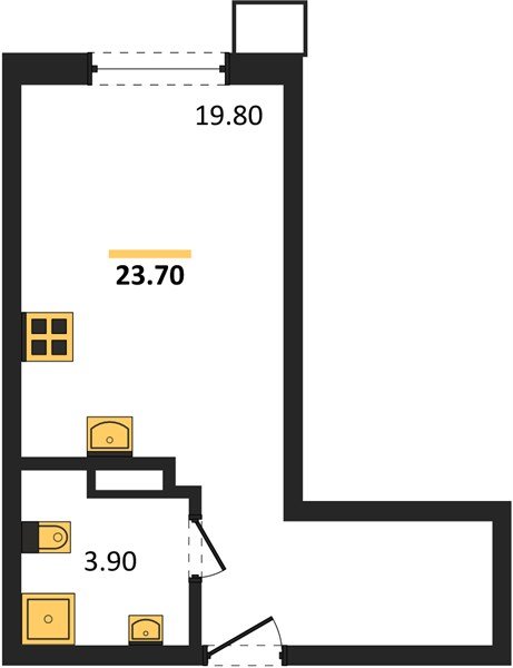 Фото №1: Студия 23 м² - Краснодар, Прикубанский внутригородской округ, мкр. Парк Победы