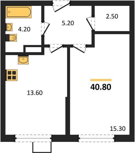 Фото №1: 1-комнатная квартира 40 м² - Краснодар, Парк Победы