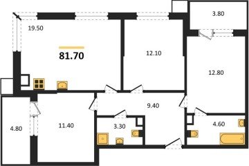 Фото №1: 3-комнатная квартира 81 м² - Краснодар, мкр. Парк Победы, 