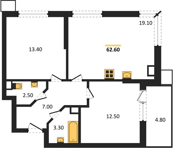 Фото №1: 2-комнатная квартира 62 м² - Краснодар, Парк Победы, мкр. Прикубанский внутригородской округ