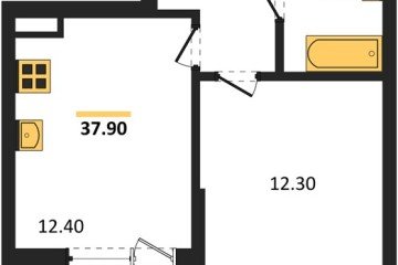 Фото №1: 1-комнатная квартира 37 м² - Краснодар, мкр. Прикубанский внутригородской округ, 