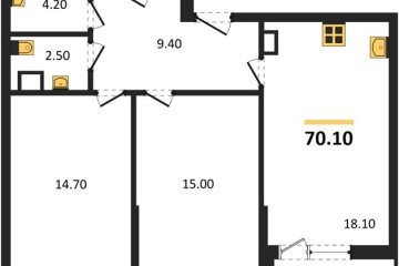 Фото №1: 2-комнатная квартира 70 м² - Краснодар, мкр. Прикубанский внутригородской округ, 