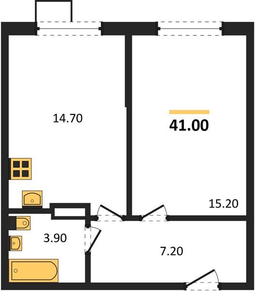 Фото №1: 1-комнатная квартира 41 м² - Краснодар, Парк Победы, мкр. Прикубанский внутригородской округ