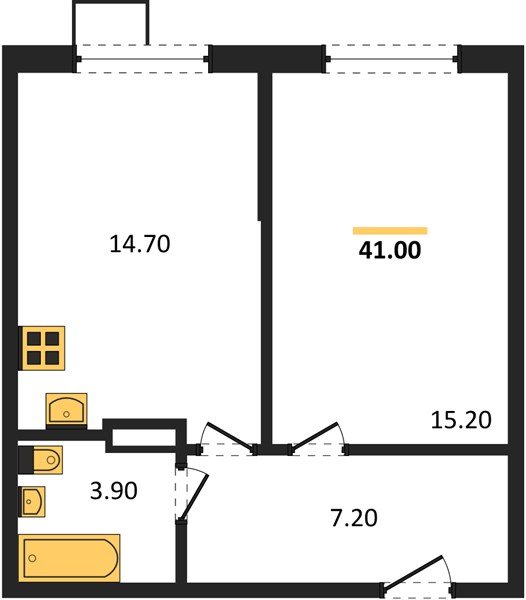 Фото №1: 1-комнатная квартира 41 м² - Краснодар, Парк Победы, мкр. Прикубанский внутригородской округ