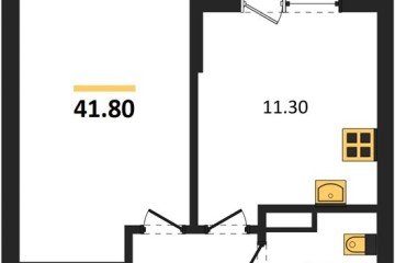 Фото №1: 1-комнатная квартира 41 м² - Краснодар, мкр. Прикубанский внутригородской округ, 