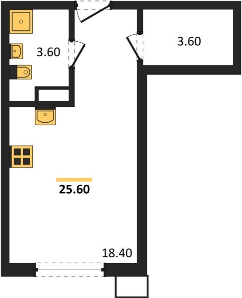Фото №1: Студия 25 м² - Краснодар, Парк Победы, мкр. Прикубанский внутригородской округ