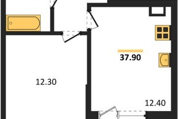 Фото №1: 1-комнатная квартира 37 м² - Краснодар, мкр. Прикубанский внутригородской округ, 