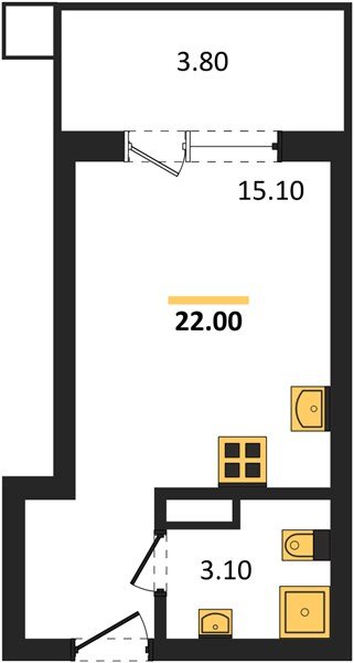 Фото №1: Студия 22 м² - Краснодар, Парк Победы, мкр. Прикубанский внутригородской округ