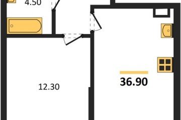 Фото №1: 1-комнатная квартира 36 м² - Краснодар, мкр. Парк Победы, 