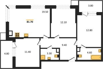 Фото №1: 3-комнатная квартира 81 м² - Краснодар, мкр. Парк Победы, 