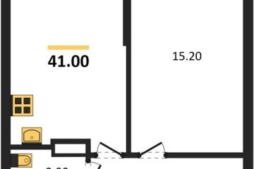 Фото №1: 1-комнатная квартира 41 м² - Краснодар, мкр. Парк Победы, 
