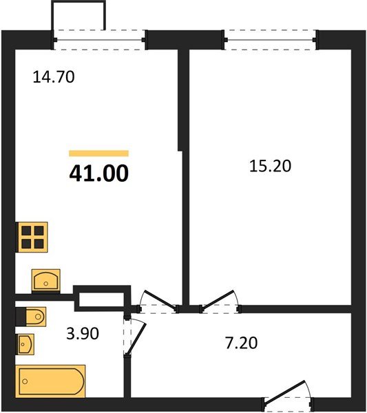 Фото №1: 1-комнатная квартира 41 м² - Краснодар, Парк Победы