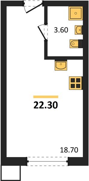 Фото №1: Студия 22 м² - Краснодар, Прикубанский внутригородской округ, мкр. Парк Победы