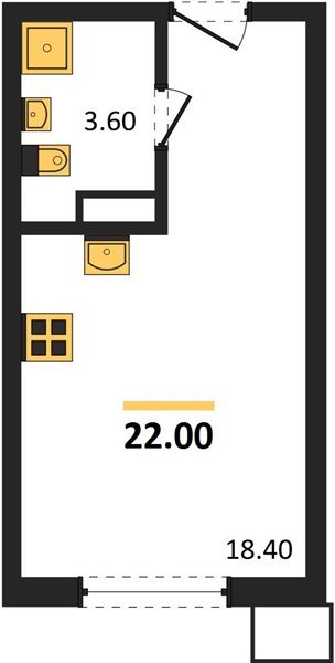 Фото №1: Студия 22 м² - Краснодар, Прикубанский внутригородской округ, мкр. Парк Победы