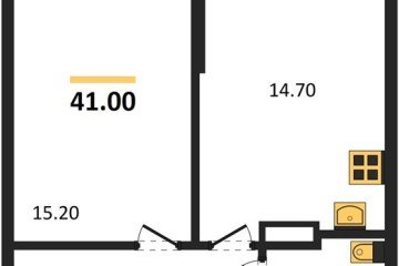 Фото №1: 1-комнатная квартира 41 м² - Краснодар, мкр. Парк Победы, 