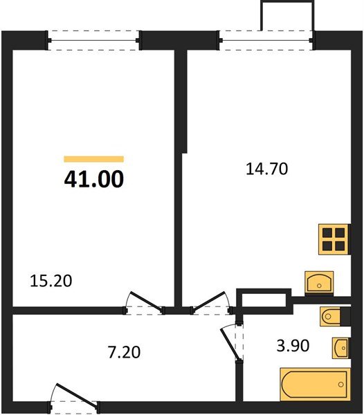 Фото №1: 1-комнатная квартира 41 м² - Краснодар, Прикубанский внутригородской округ, мкр. Парк Победы