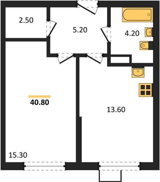 Фото №1: 1-комнатная квартира 40 м² - Краснодар, Прикубанский внутригородской округ, мкр. Парк Победы