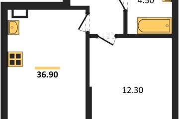 Фото №1: 1-комнатная квартира 36 м² - Краснодар, мкр. Парк Победы, 