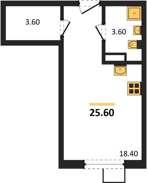 Фото №1: Студия 25 м² - Краснодар, Прикубанский внутригородской округ, мкр. Парк Победы