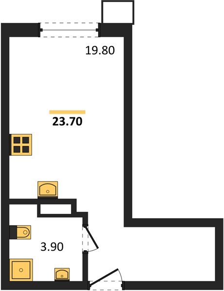 Фото №1: Студия 23 м² - Краснодар, Прикубанский внутригородской округ, мкр. Парк Победы