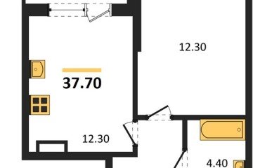 Фото №1: 1-комнатная квартира 37 м² - Краснодар, мкр. Парк Победы, 