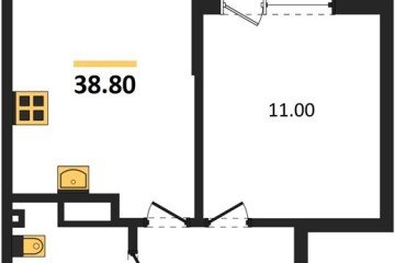 Фото №1: 1-комнатная квартира 38 м² - Краснодар, мкр. Парк Победы, 