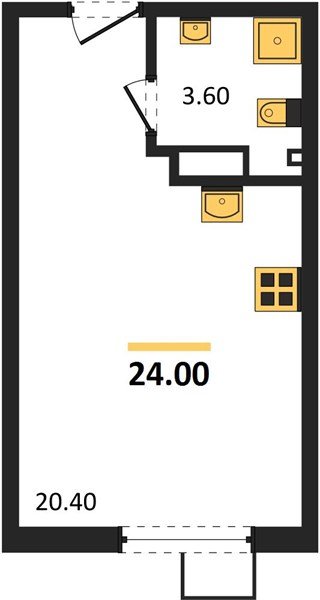 Фото №1: Студия 24 м² - Краснодар, Парк Победы, 