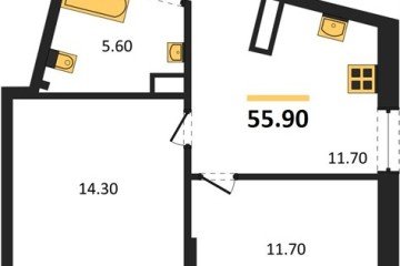 Фото №1: 2-комнатная квартира 55 м² - Краснодар, мкр. Парк Победы, 