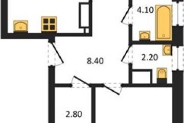 Фото №1: 2-комнатная квартира 72 м² - Краснодар, мкр. Парк Победы, 