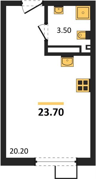 Фото №1: Студия 23 м² - Краснодар, Прикубанский внутригородской округ, мкр. Парк Победы