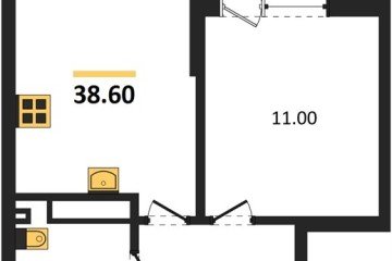 Фото №1: 1-комнатная квартира 38 м² - Краснодар, мкр. Парк Победы, 