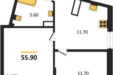 Фото №1: 2-комнатная квартира 55 м² - Краснодар, мкр. Парк Победы, 