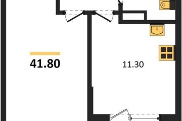 Фото №1: 1-комнатная квартира 41 м² - Краснодар, мкр. Парк Победы, 