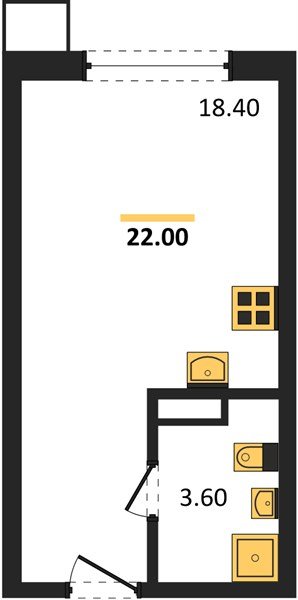 Фото №1: Студия 22 м² - Краснодар, Прикубанский внутригородской округ, мкр. Парк Победы