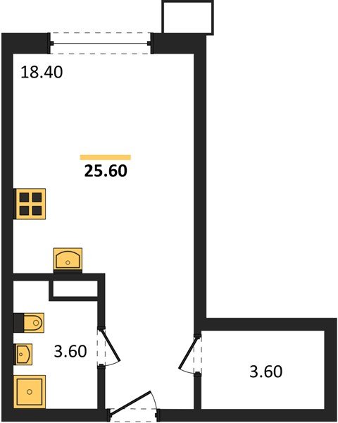 Фото №1: Студия 25 м² - Краснодар, Парк Победы