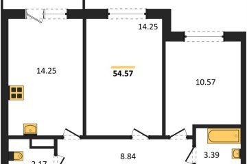 Фото №1: 2-комнатная квартира 55 м² - Краснодар, мкр. ЖК Тёплые Края, 