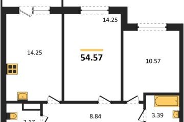 Фото №1: 2-комнатная квартира 54 м² - Краснодар, мкр. ЖК Тёплые Края, 